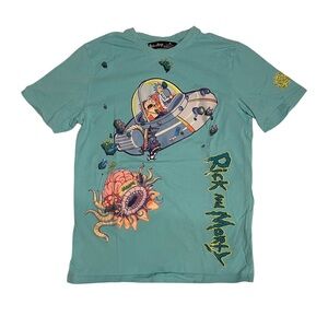 Rick and Morty Men’s Medium Graphic T-Shirt - Teal